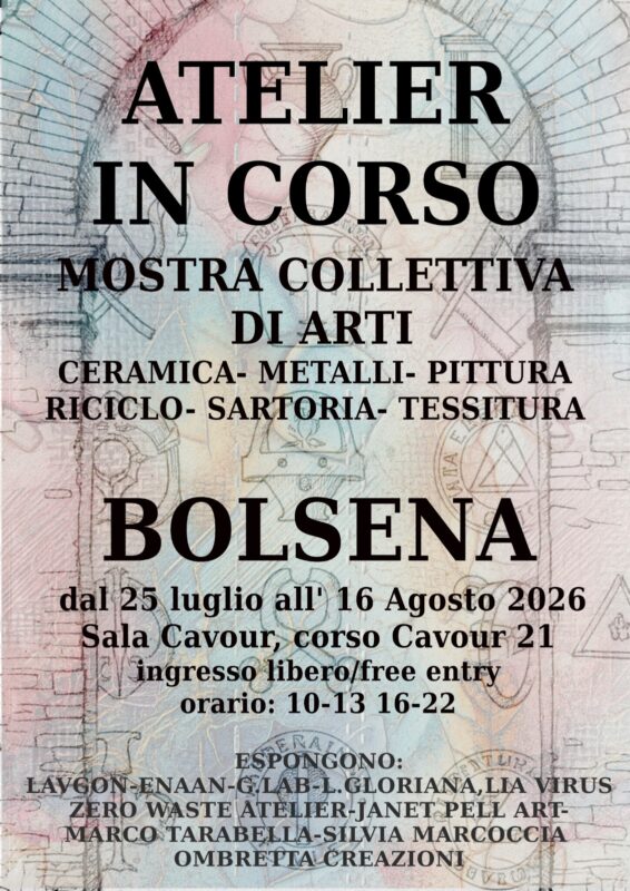 Atelier in Corso 2026: mostra collettiva di arti a Bolsena