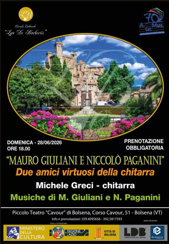 Michele Greci interpreta Mauro Giuliani e Niccolò Paganini