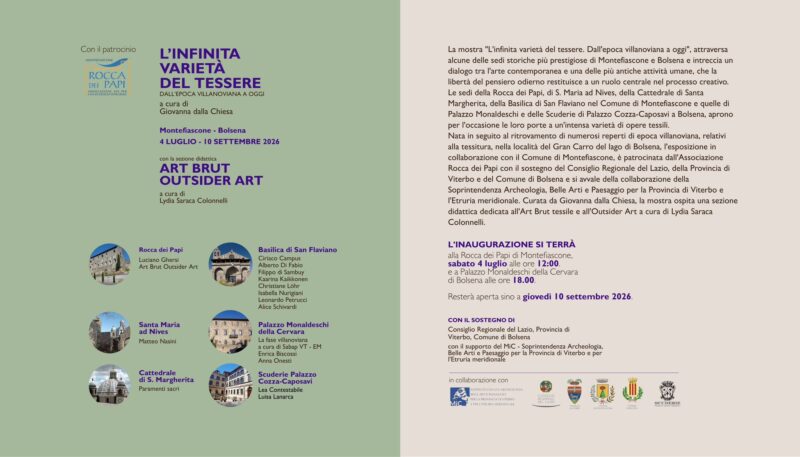 L’infinita varietà del tessere | Mostra diffusa tra Bolsena e Montefiascone
