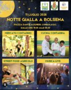 Notte Gialla a Bolsena 2026 – Mercato contadino, street food e musica sul lungolago locandina