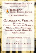 Orvieto Festival of Strings a Bolsena: tre concerti dal 20 al 22 agosto 2026 locandina