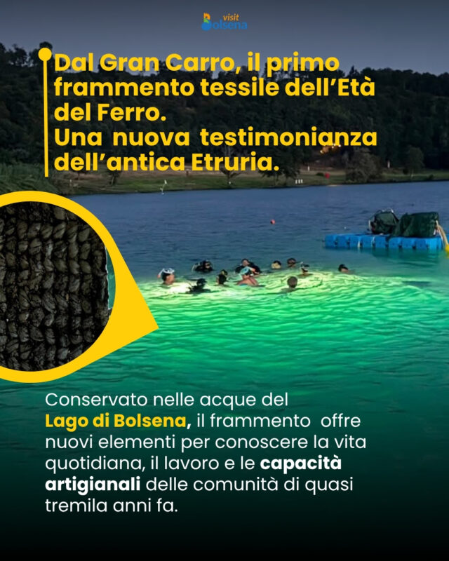 Gran Carro di Bolsena: il primo frammento tessile dell’Età del Ferro
