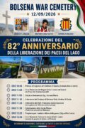 82° anniversario della Liberazione dei Paesi del Lago al Bolsena War Cemetery locandina
