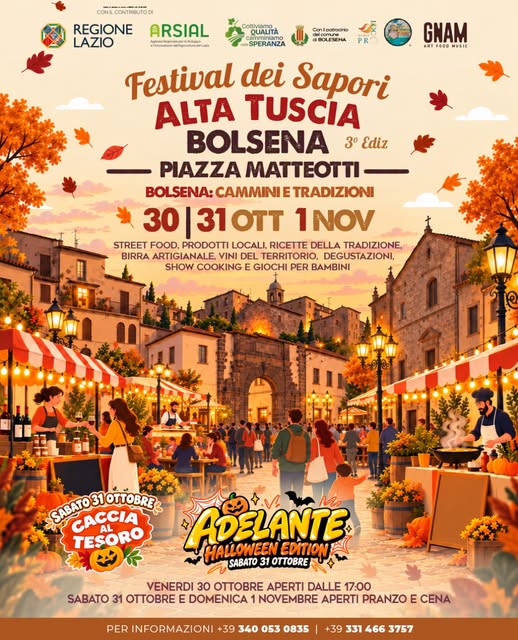 Festival dei Sapori Alta Tuscia a Bolsena – Dal 30 ottobre al 1° novembre 2026
